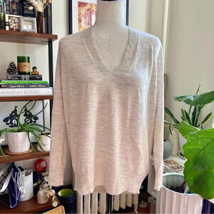 COS Oversized V Neck Pullover Wool Sweater